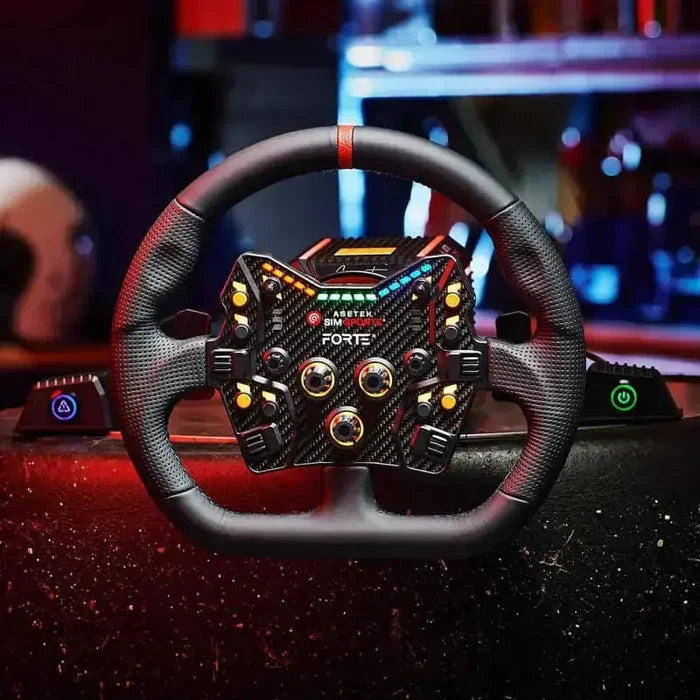 Asetek SimSports GT Closed D Black Leather Rim - Sim Race Webshop B.V.
