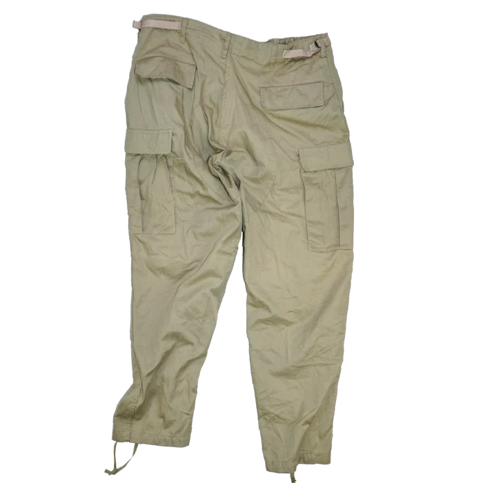 Atlanco Khaki BDU Trousers - Large Long - Army & Outdoors - Combat Trousers
