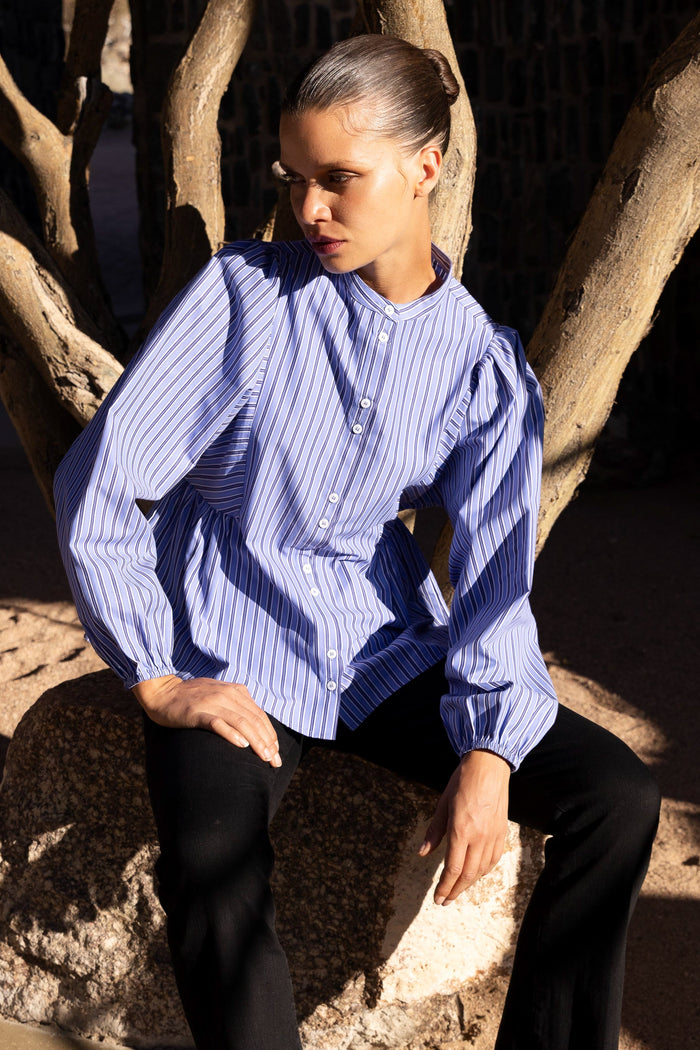 Avery Top- Merrill Blue