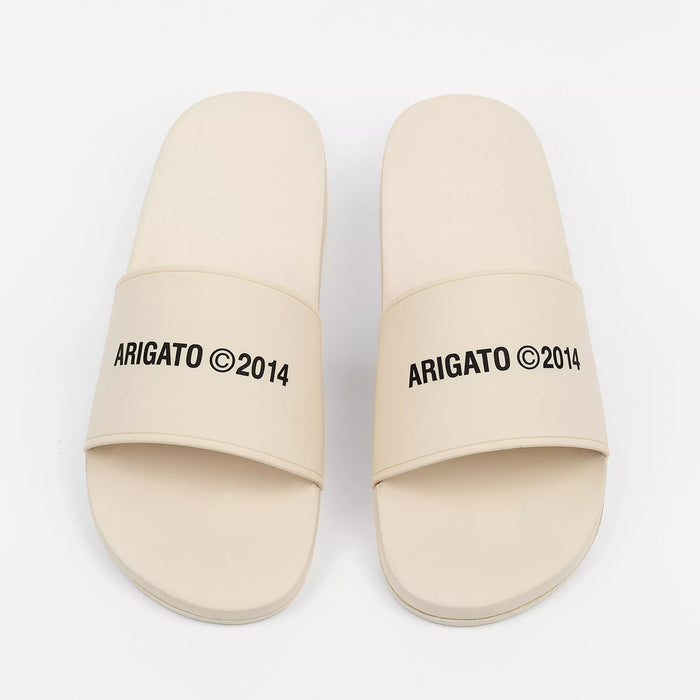 Axel Arigato - Logo Pool Sliders in Beige - Nigel Clare