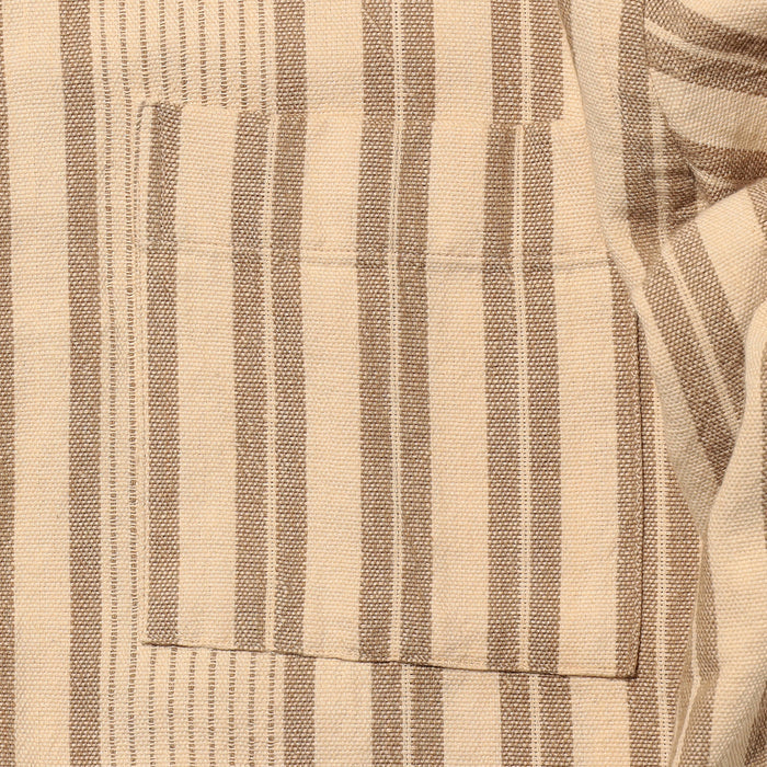 BAND PULLOVER INDIAN OXFORD SHIRT - STRIPE BROWN