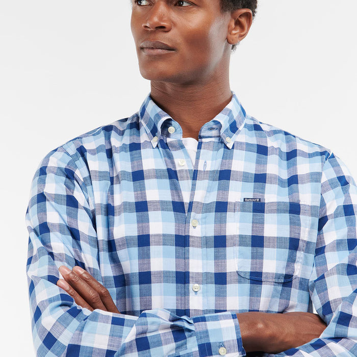 Barbour - Wardlow Tailored Fit Shirt in Blue - Nigel Clare
