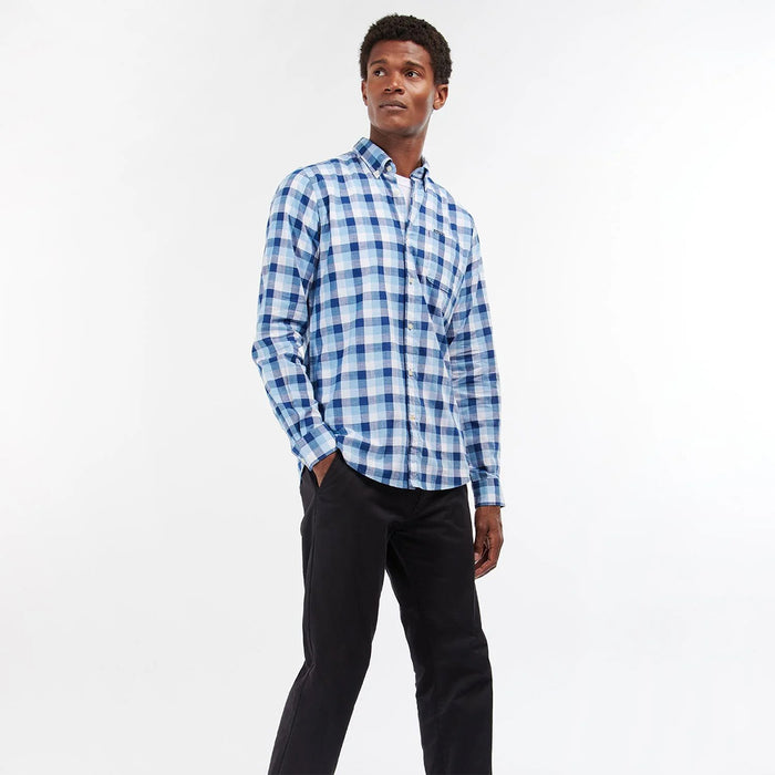 Barbour - Wardlow Tailored Fit Shirt in Blue - Nigel Clare