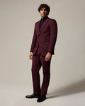 Barlow Moleskin Suit Burgundy
