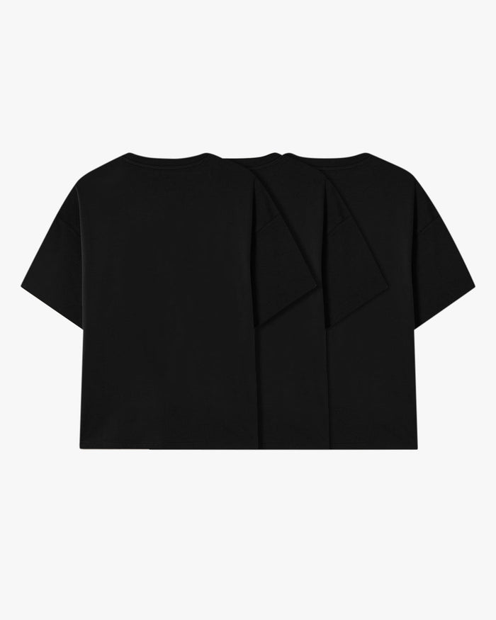 Basic Tee Black 3xPack