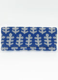 Beaded Clutch- Fern White Blue