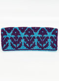 Beaded Clutch- Marigold Purple Aqua