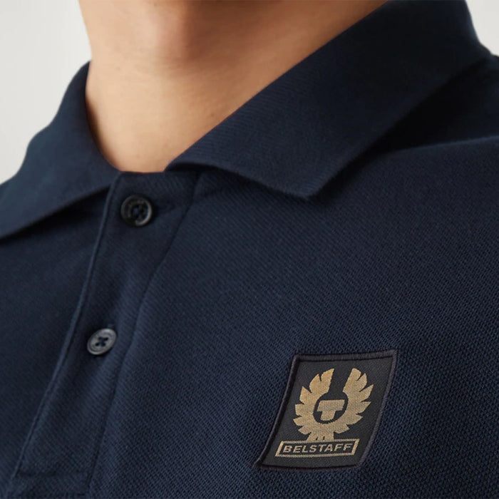 Belstaff - LS Patch Polo Shirt in Dark Ink - Nigel Clare