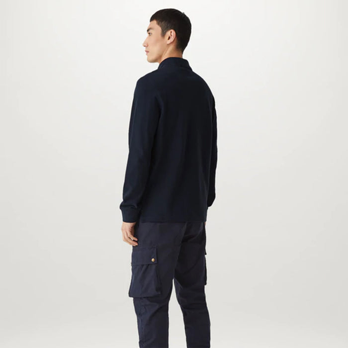 Belstaff - LS Patch Polo Shirt in Dark Ink - Nigel Clare