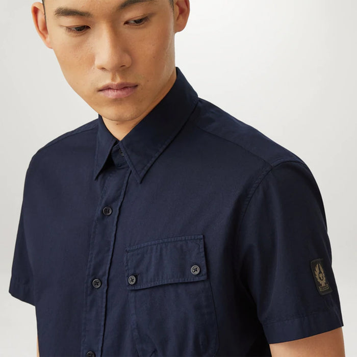 Belstaff - Pitch SS Shirt in Dark Navy - Nigel Clare