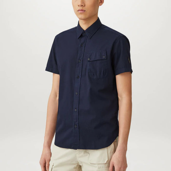 Belstaff - Pitch SS Shirt in Dark Navy - Nigel Clare