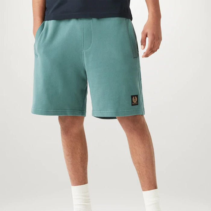 Belstaff - Sweatshorts in Faded Teal - Nigel Clare