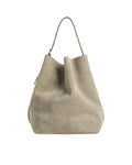 Belted Suede Tote – Adjustable Desert Tan Shoulder Bag