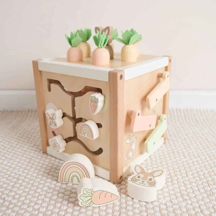 Bieco® Lesena aktivnostna kocka Rabbit Fine Bieco