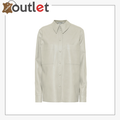 Blaine pleated faux leather shirt