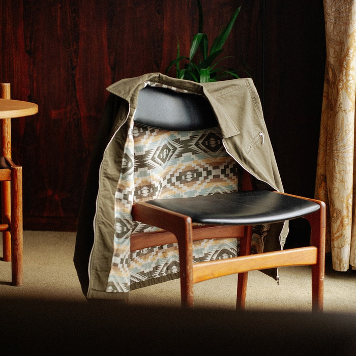 BLANKET LINED CANVAS JACKET - SAGE GREEN