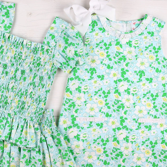 Blue Blossom Skirt Set