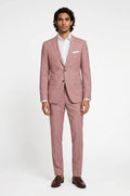 Blutailor Antique Blush linen 2 piece suit in premium linen fabric with a custom tailored fit, featuring a tailored blazer and matching trousers for a refined, breathable, and sophisticated summer formal look.