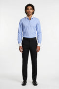 Men's Blutailor Skyline Contrast Shirt crafted from premium Giza cotton, featuring refined contrast detailing, a tailored fit, button-front design, and a contemporary aesthetic suitable for formal, business, and smart-casual occasions.