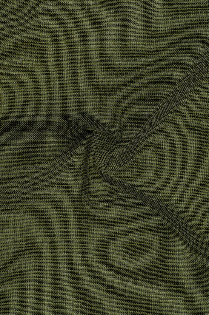 Close-up of green fabric with a subtle texture