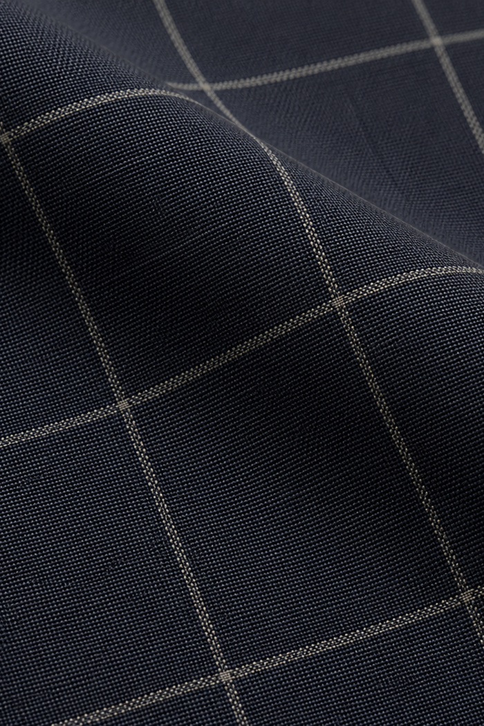 Blutailor Signature Navy Windsor Grid 3 piece Suit