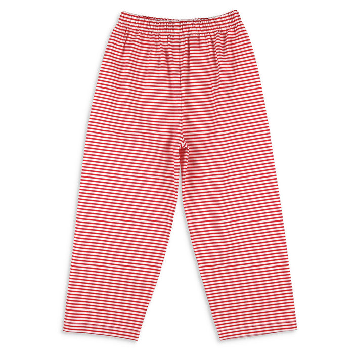 Boys Knit Pants - Red Stripe