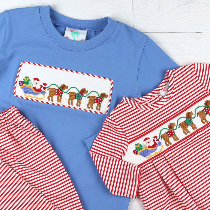 Boys Knit Pants - Red Stripe