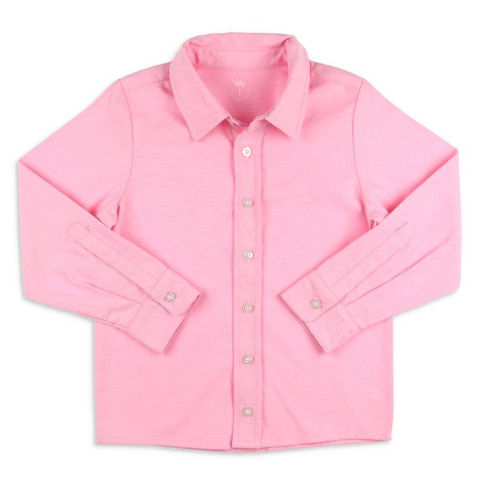 Boys Oxford Button Down - Palmetto Pink
