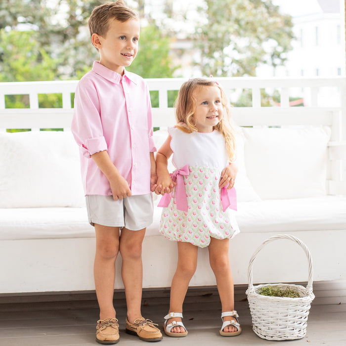 Boys Oxford Button Down - Palmetto Pink
