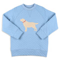 Boys Quilted Dog Pullover - Blue Lagoon