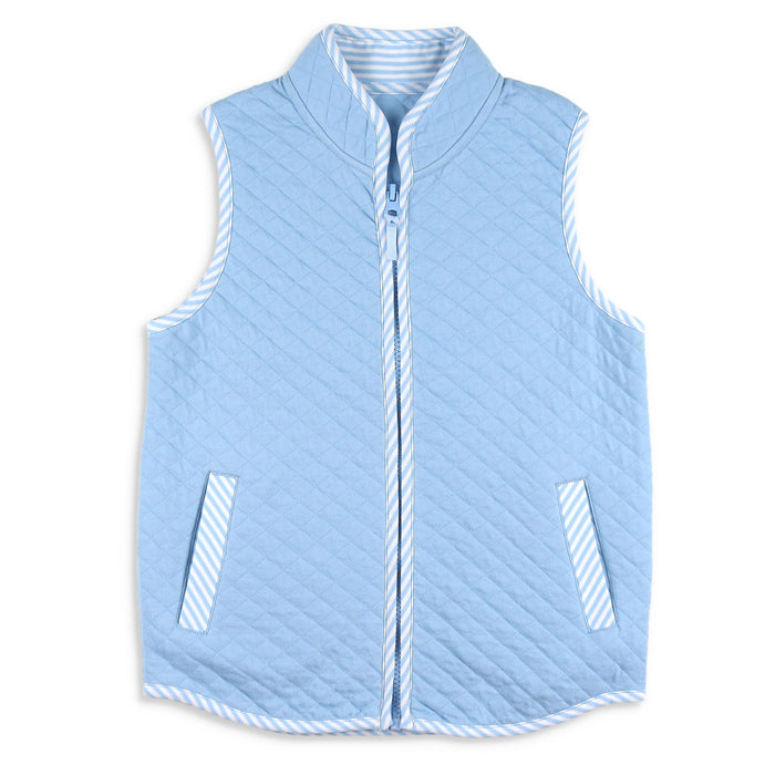 Boys Quilted Vest - Blue Lagoon