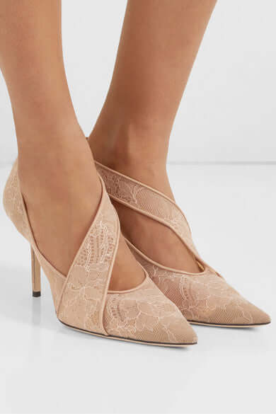 Breathable Lace High Heels for Elegant Evenings