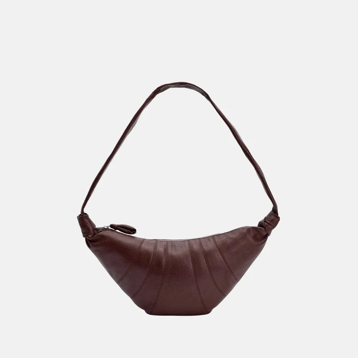 Medium Croissant Bag in Burgundy