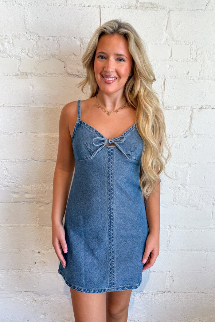 Call Me Maybe Denim Dress, Denim Dress, Rodeo Outfit, Country Concert Outfit, Denim, Adeline Boutique, Dallas Boutique, Dresses