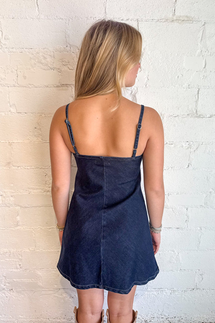 Call Me Maybe Denim Dress, Denim Dress, Rodeo Outfit, Country Concert Outfit, Denim, Adeline Boutique, Dallas Boutique, Dresses