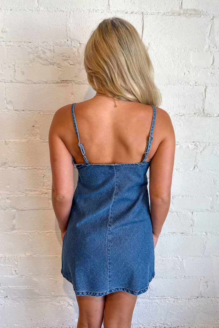 Call Me Maybe Denim Dress, Denim Dress, Rodeo Outfit, Country Concert Outfit, Denim, Adeline Boutique, Dallas Boutique, Dresses