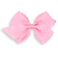 Carnation Pink Scallop Bow