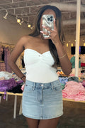 Carrie Skort, Denim, kirt, Mini Skirt, Summer Styles, Summer Skirt, Adeline Boutique, Dallas Boutique, Boutiques