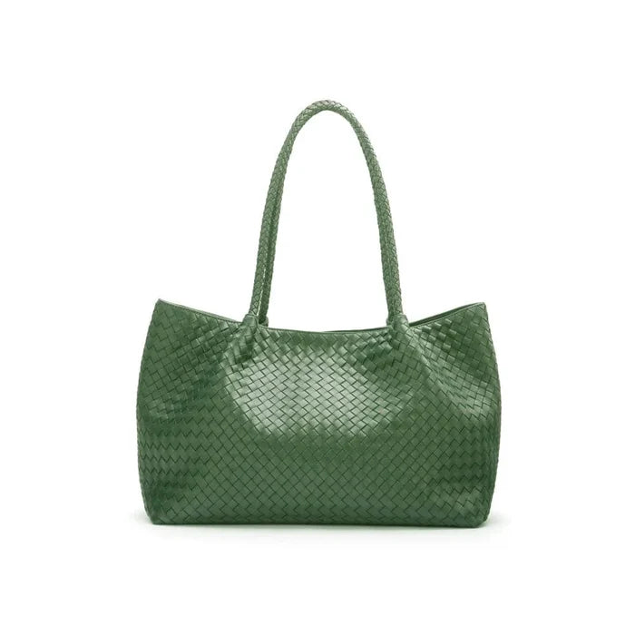 Cassidy Woven Slouchy Leather Bag – Green