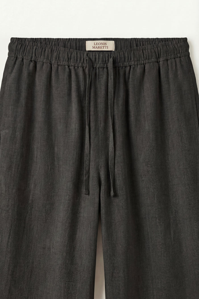Catania Linen Pantalon Black