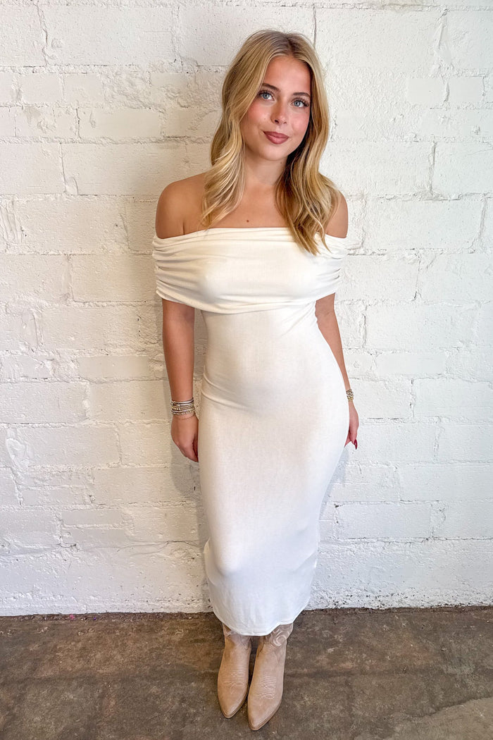 Celine Dress, White Dress, Maxi Dress, Women's Dresses, Adeline Boutique, Dallas Boutique, Holiday Dresses