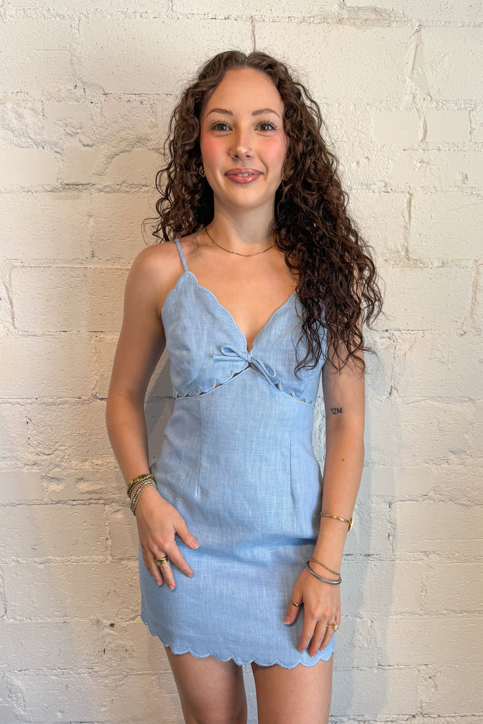 Light Blue Charmed Edges Dress, dress, dresses, dallas boutique, adeline boutique, boutique
