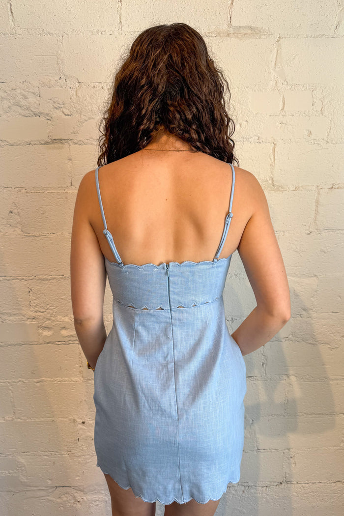 Light Blue Charmed Edges Dress, dress, dresses, dallas boutique, adeline boutique, boutique