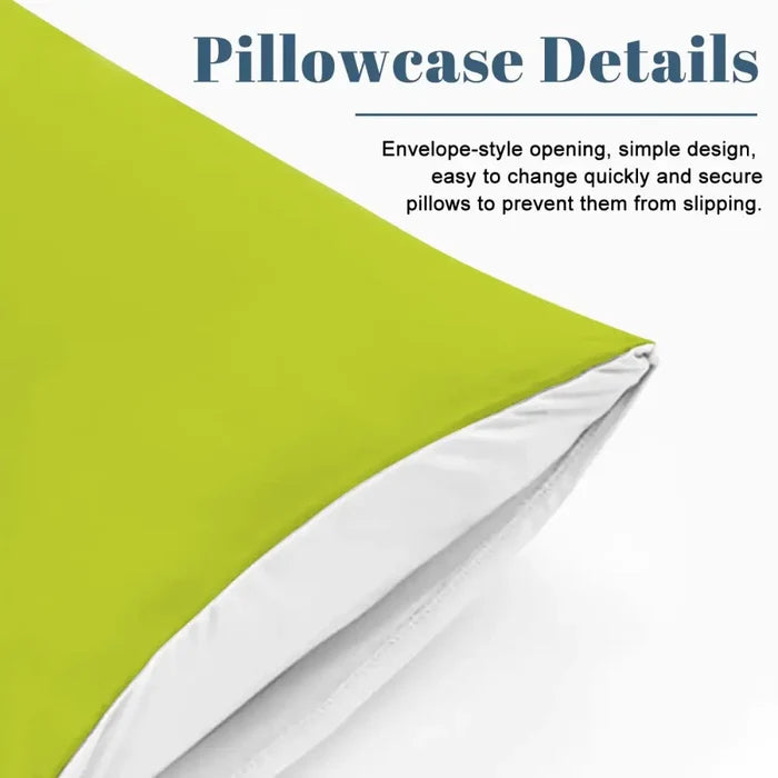 Chartreuse Green Indigo Duvet Cover Set: Full Size Microfiber Bedding - retro bedding