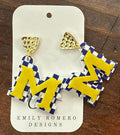 Checkered M McNeese Earrings