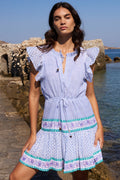 Cinched Flirty Short- Capri Blue