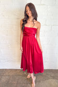Cinnamon Twist Maxi Dress, Red Maxi Dress, Maxi Dress, Women's Dresses, Holiday Styles, Winter Styles, Formal Dresses, Adeline Boutique, Dallas Boutique