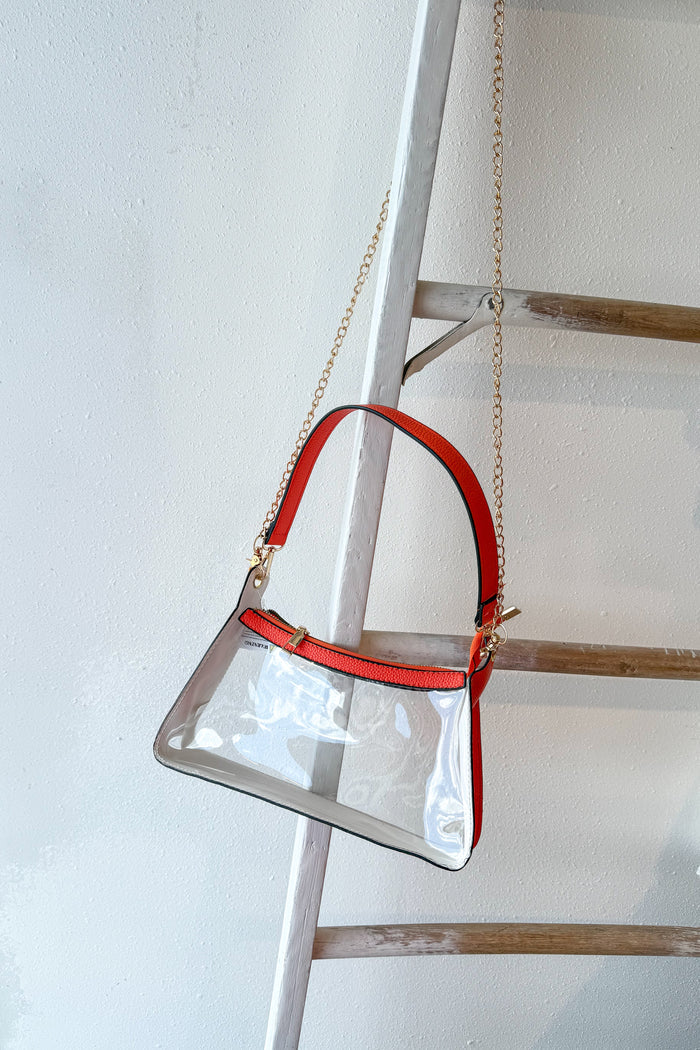 Clear Satchel Stadium Bag, Clear Purse, Accessories, Adeline Boutique, Gameday, Dallas Boutique