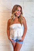 Coastal Cool Top, Tube Top, Summer Tops, ops, Adeline Boutique, Dallas Boutique, Boutiques