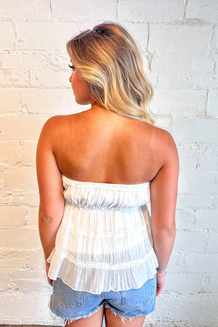 Coastal Cool Top, Tube Top, Summer Tops, ops, Adeline Boutique, Dallas Boutique, Boutiques